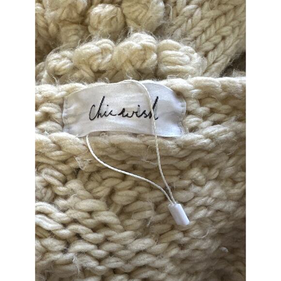 Chicwish NWOT Knit Your Love Bobble Cardigan Sweater M Cream Coquette Soft Girl - Picture 7 of 12